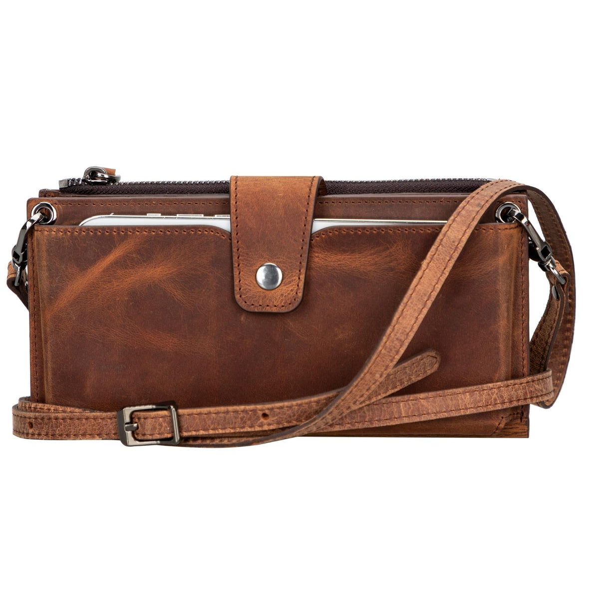 Kaycee Leather Women's Cell Phone Wallet with Strap
